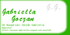 gabriella goczan business card